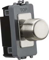 6A 1G 2-way Dummy Dimmer Module - Brushed Chrome