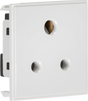 5A Unswitched Round Socket Module - White, 50x50mm