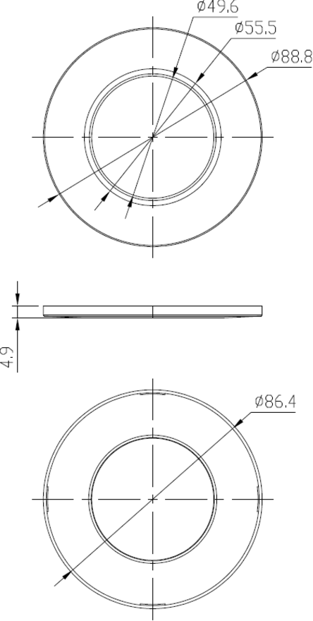 RenuLED Bezel - Brushed Chrome Detailed View