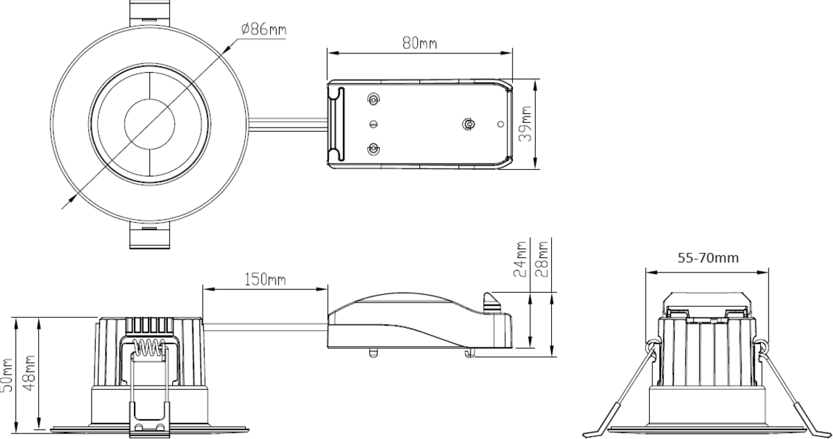 RenuLED 6W IP65 Downlight Image