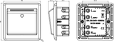 32A 1G Key Card Switch - Front View