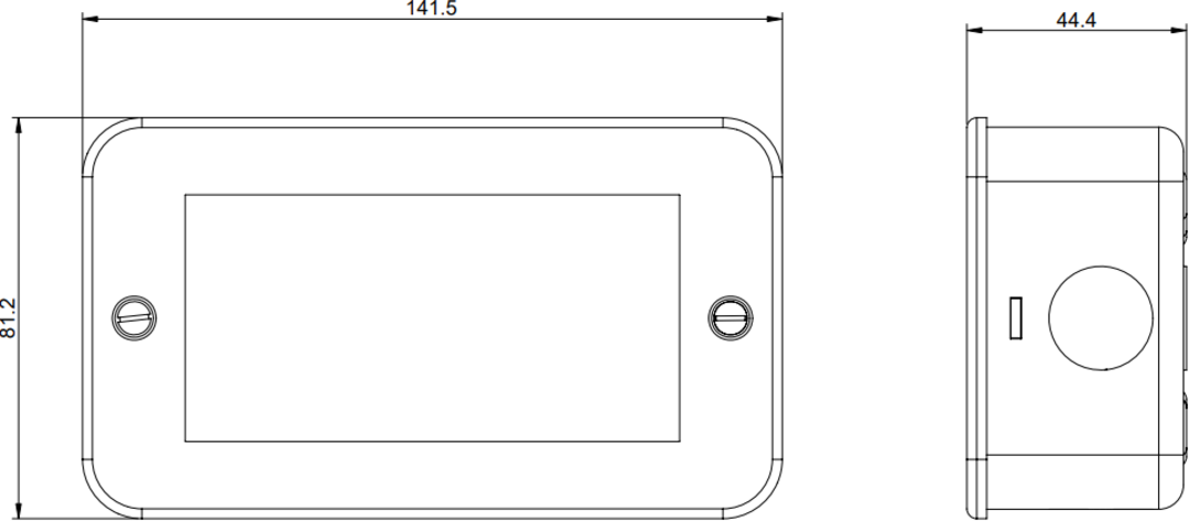 Front View of Metal Clad 4G Modular Faceplate