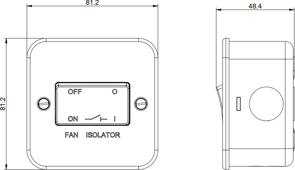 Metal Clad 10A Fan Isolator Switch - Image 2