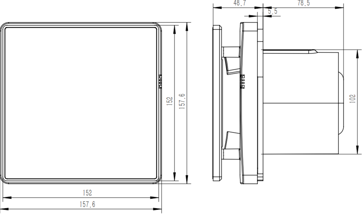 Secondary image of the IP45 100mm LED Backlit Extractor Fan