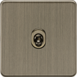 10AX 1G Intermediate Toggle Switch - Antique Brass