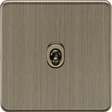 10AX 1G 2-way Toggle Switch - Antique Brass