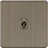 10AX 1G 2-way Toggle Switch - Antique Brass
