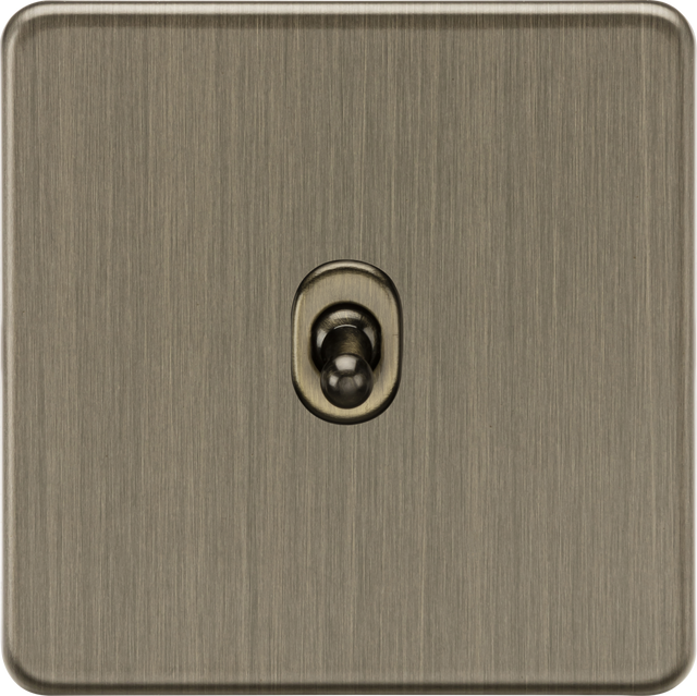 10AX 1G 2-way Toggle Switch - Antique Brass