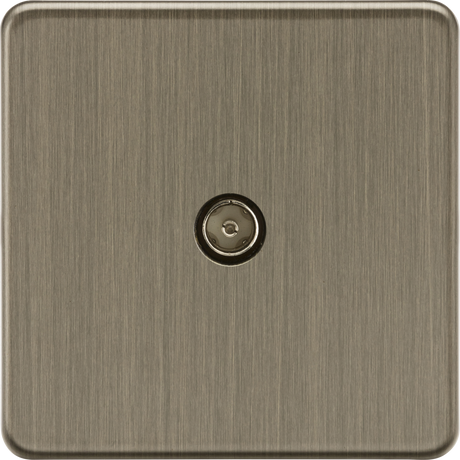 1G TV Outlet Non-Isolated Antique Brass - Coaxial Connection