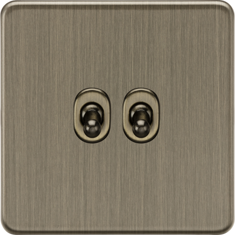 10AX 2G 2-way Toggle Switch - Antique Brass