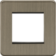 2G Modular Faceplate - Antique Brass, Screwless Design