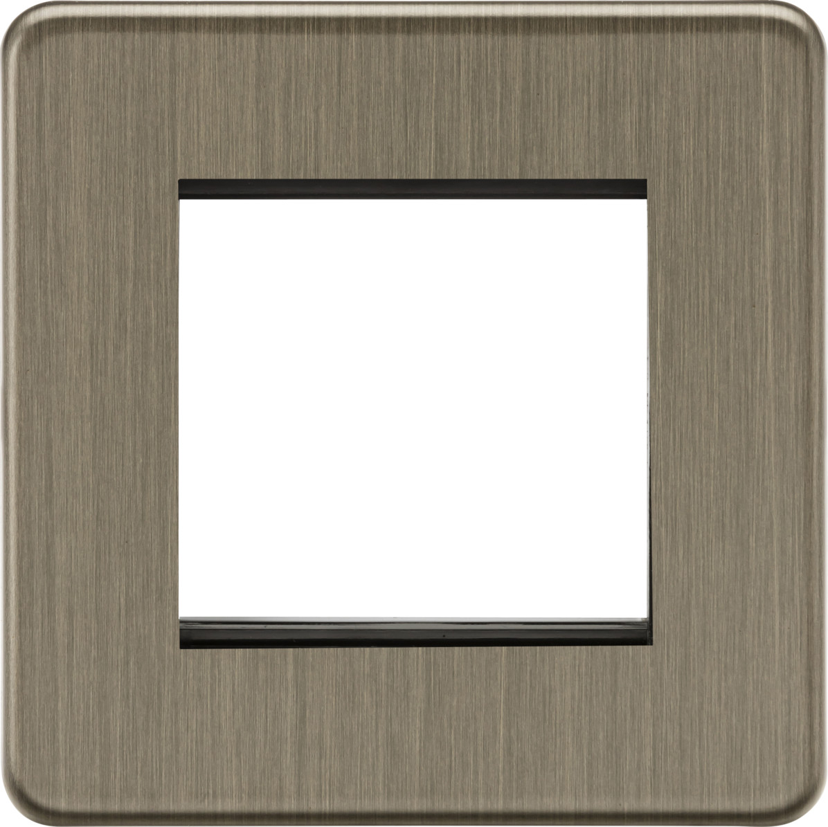 2G Modular Faceplate - Antique Brass, Screwless Design