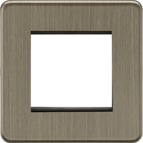 2G Modular Faceplate - Antique Brass, Screwless Design