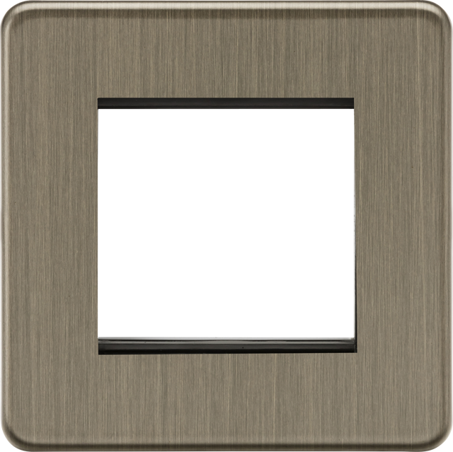 2G Modular Faceplate - Antique Brass, Screwless Design