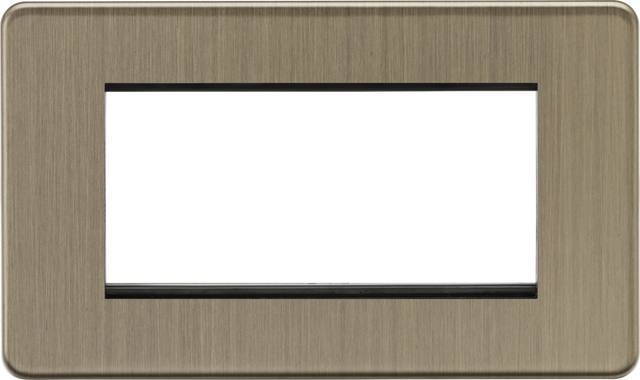 4G Modular Faceplate - Antique Brass, Euro Module Compatible