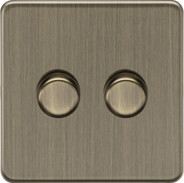 2G 2-way 10-200W Intelligent Dimmer - Antique Brass