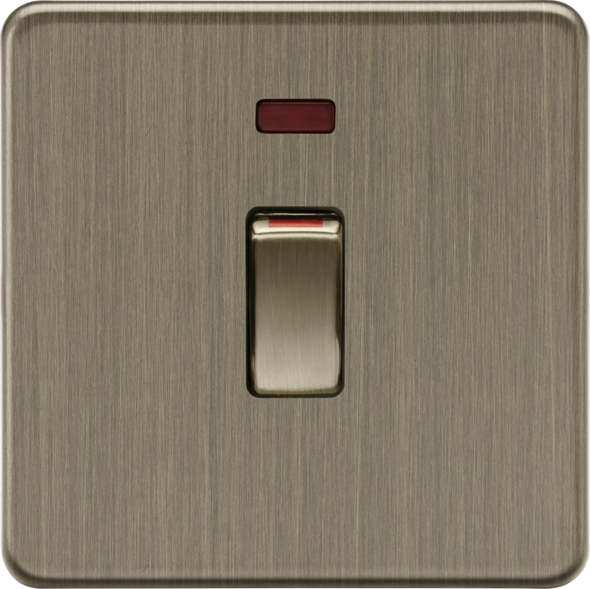 45A 1G DP Switch with Neon - Antique Brass