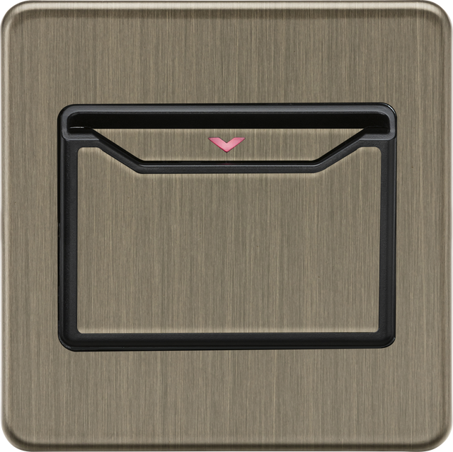 32A 1G Key Card Switch - Antique Brass Design