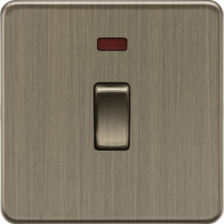 20A 1G DP Switch with Neon - Antique Brass