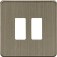 2G Grid Faceplate - Antique Brass