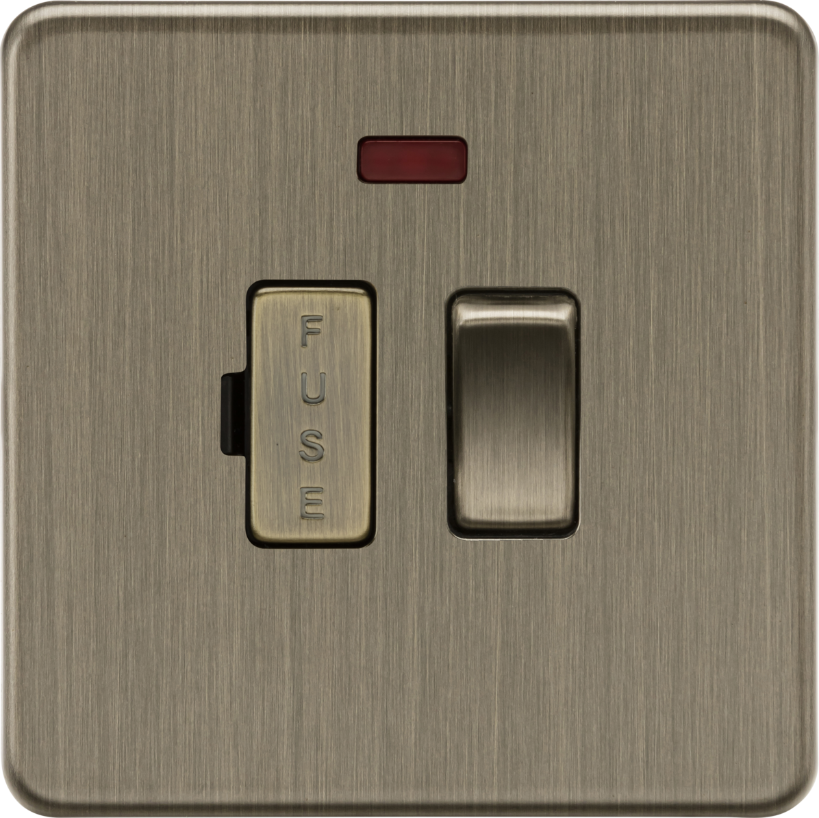 13A Switched Fused Spur - Antique Brass