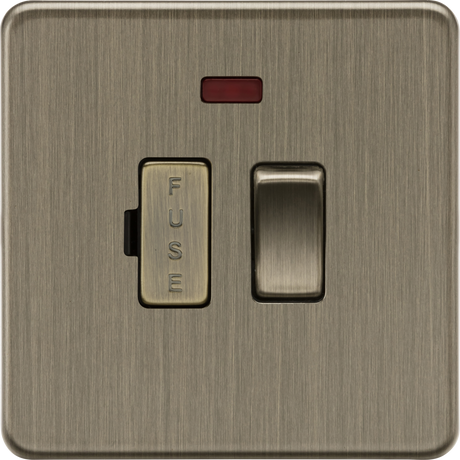 13A Switched Fused Spur - Antique Brass