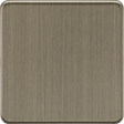 1G Blanking Plate - Antique Brass, Screwless Design