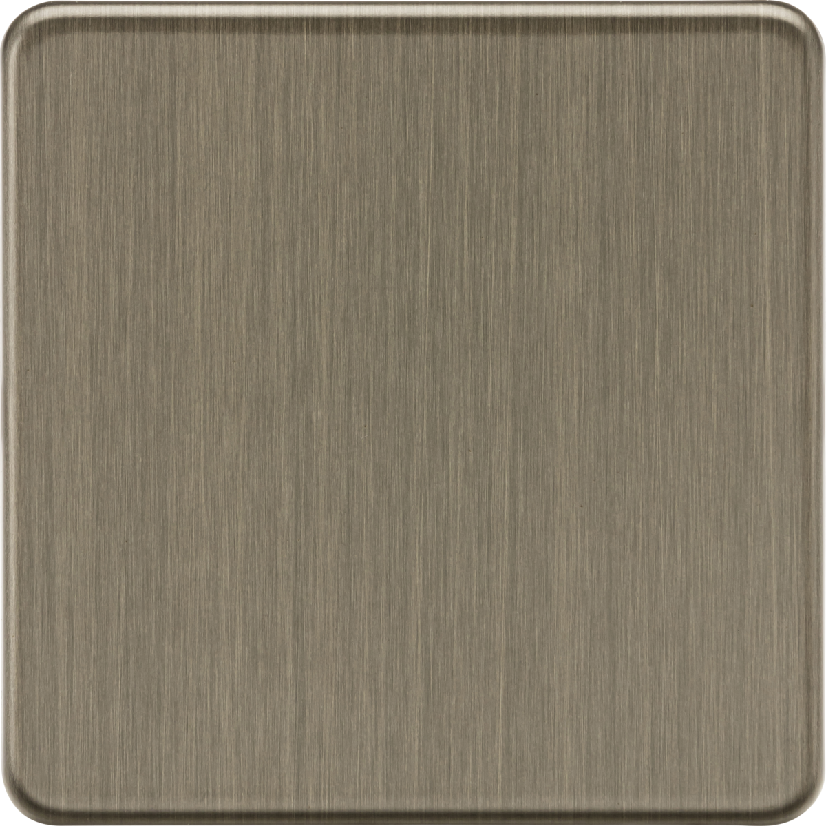 1G Blanking Plate - Antique Brass, Screwless Design