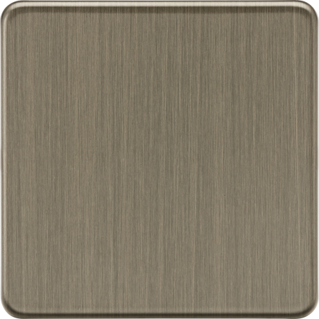 1G Blanking Plate - Antique Brass, Screwless Design