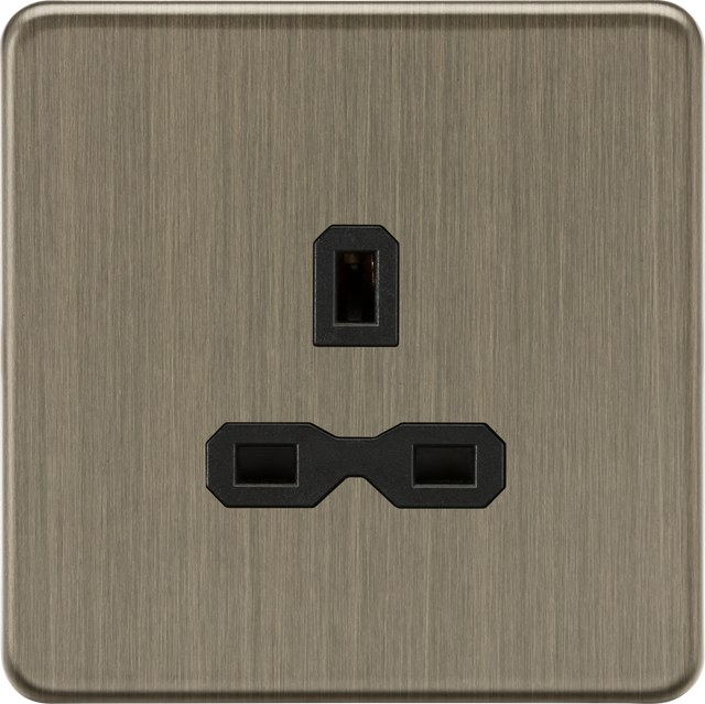 13A 1G Unswitched Socket in Antique Brass