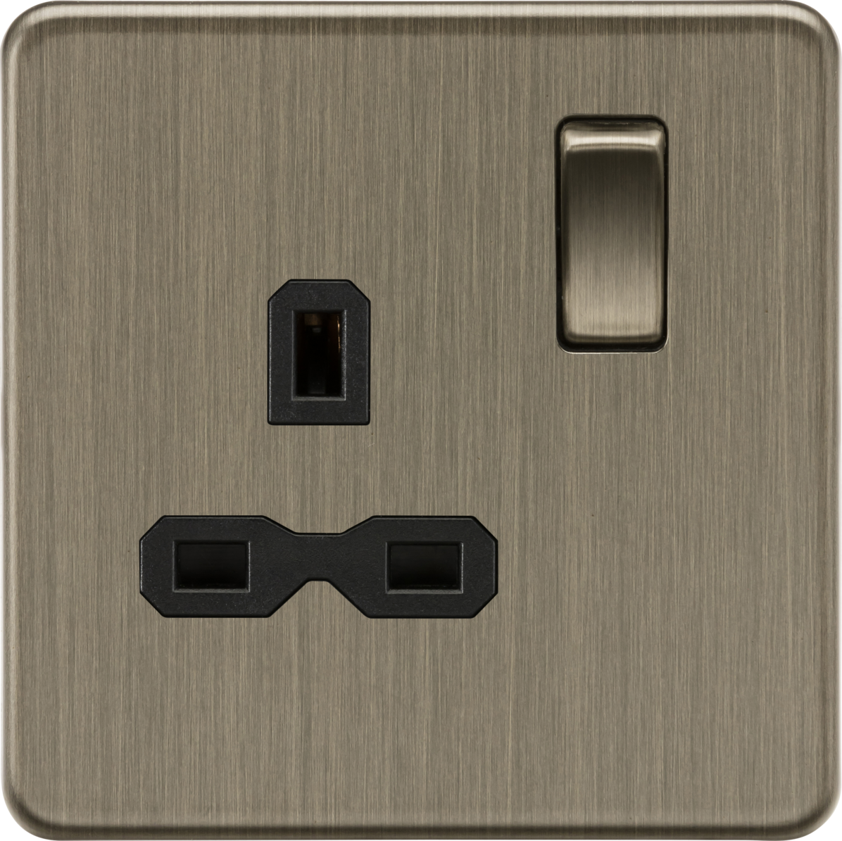 13A 1G DP Switched Socket - Antique Brass