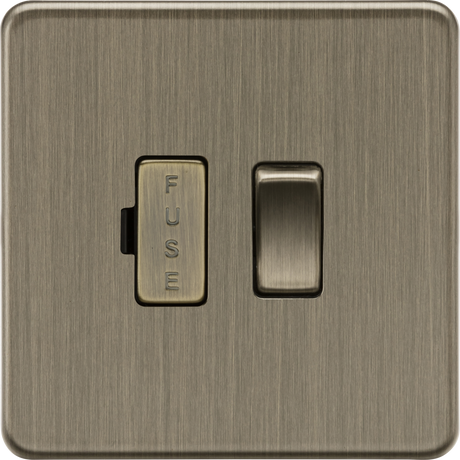 13A Switched Fused Spur Unit - Antique Brass