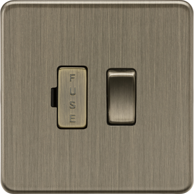 13A Switched Fused Spur Unit - Antique Brass