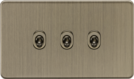 10AX 3G 2 Way Toggle Switch - Antique Brass