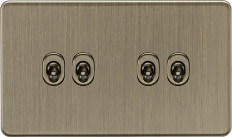 10AX 4G 2-way Toggle Switch - Antique Brass