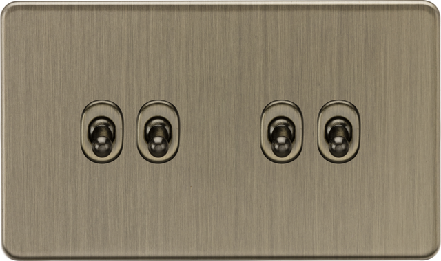 10AX 4G 2-way Toggle Switch - Antique Brass