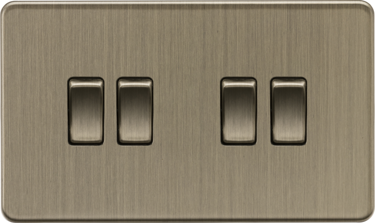 10AX 4G 2-Way Switch - Antique Brass - Quality Wiring Accessories
