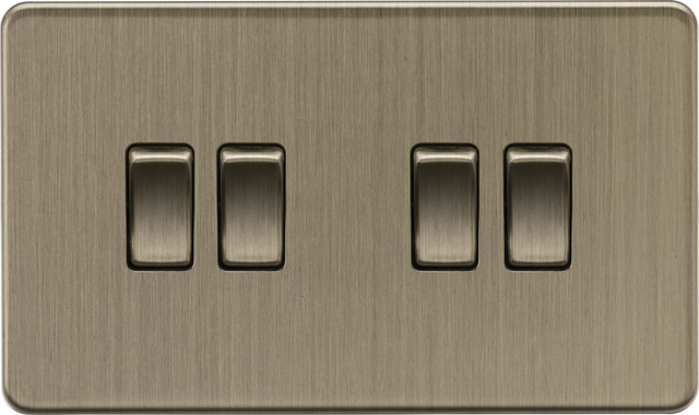 10AX 4G 2-Way Switch - Antique Brass - Quality Wiring Accessories