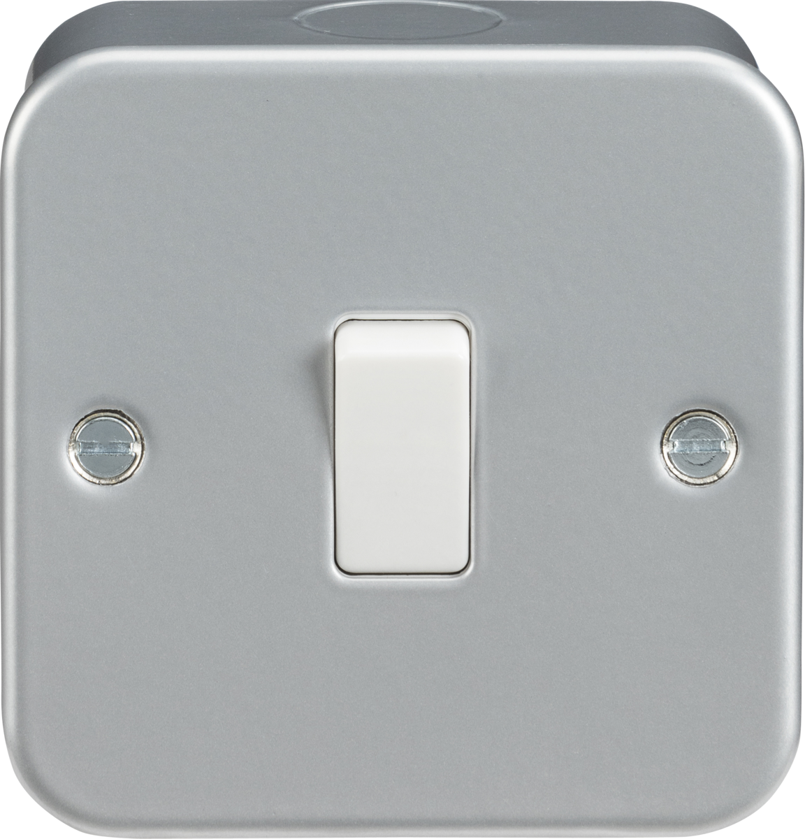 Metal Clad 10AX 1G 2-way Switch - Durable Powder-Coated Surface