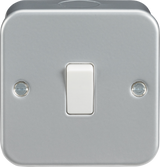 Metal Clad 10AX 1G 2-way Switch - Durable Powder-Coated Surface