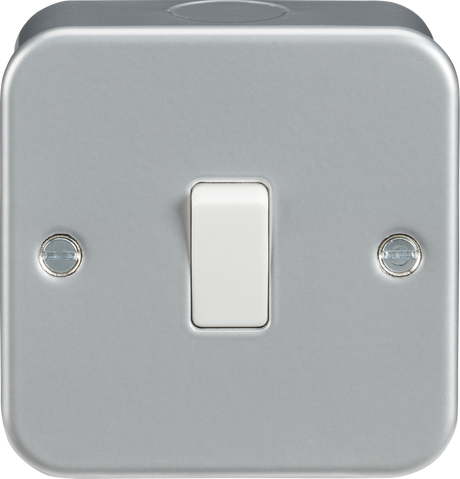 Metal Clad 10AX 1G 2-way Switch - Durable Powder-Coated Surface