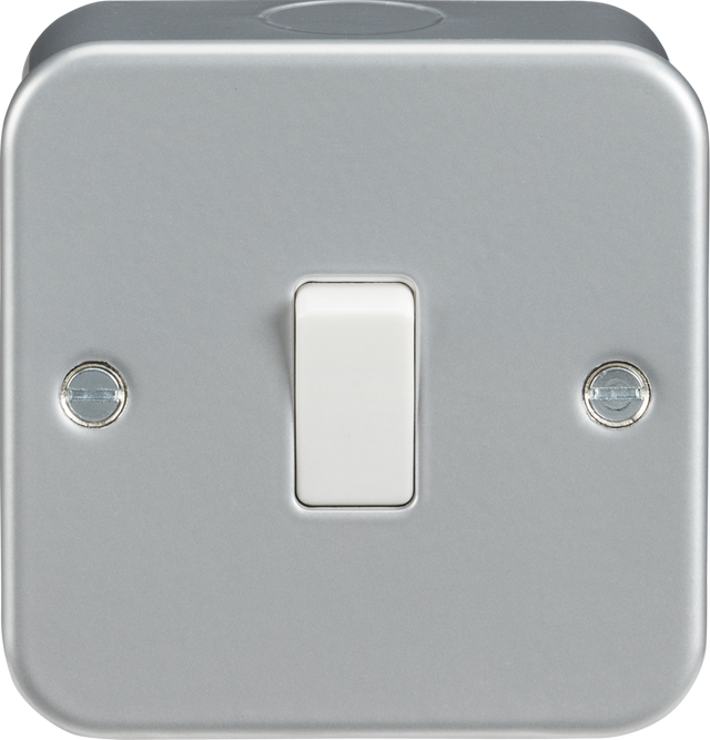 Metal Clad 10AX 1G 2-way Switch - Durable Powder-Coated Surface
