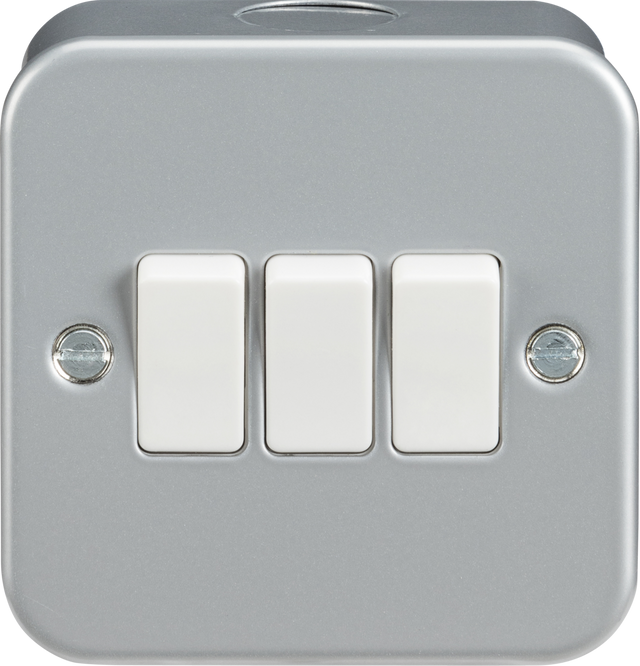 Knightsbridge Metal Clad 10AX 3G 2-way Switch