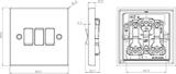Alternative view of 10AX 3G 2-way Switch - Square Edge Brushed Chrome