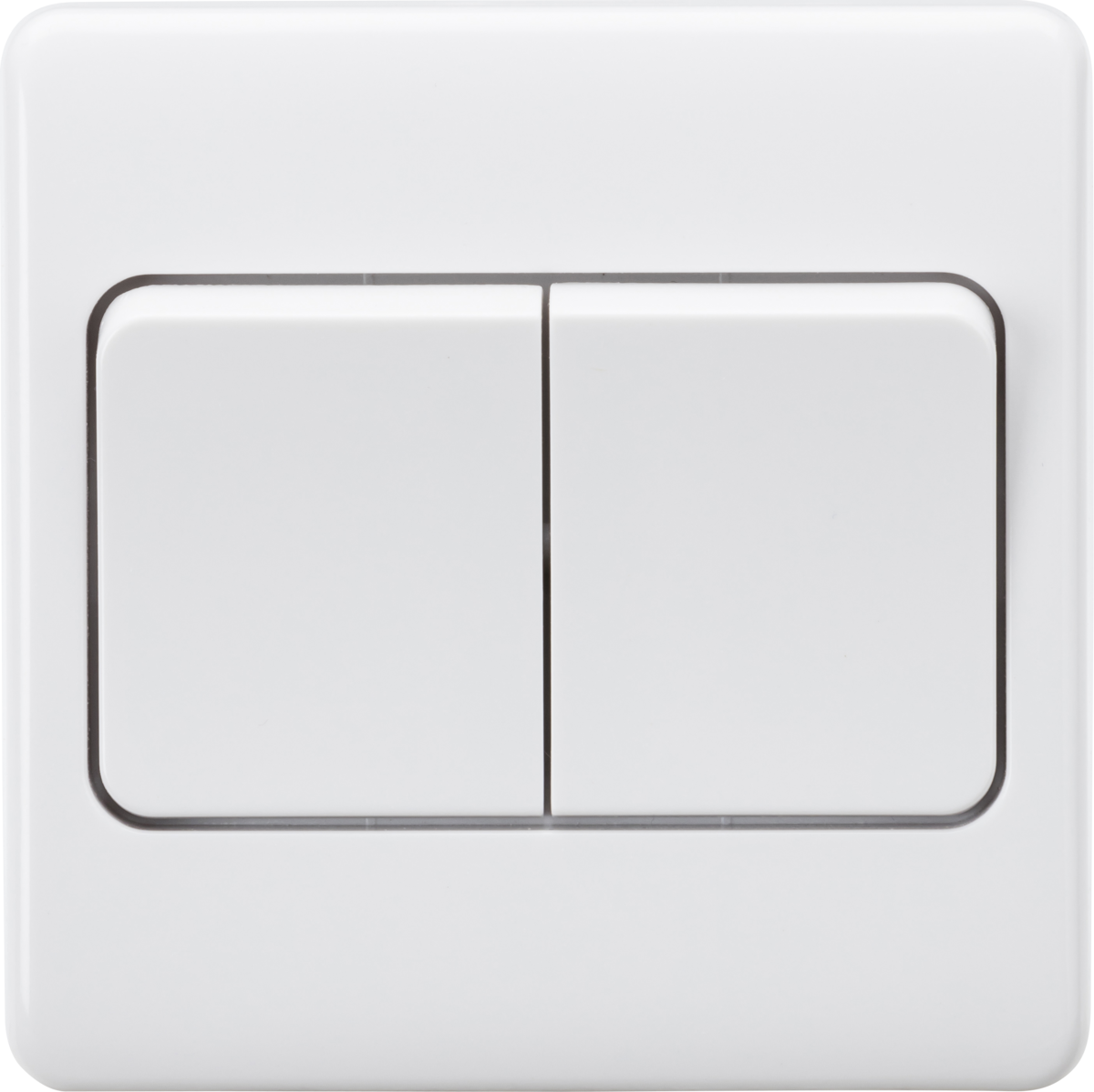 10AX 2G 2-way Wide Rocker Switch in White