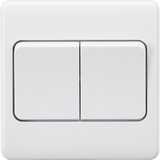 10AX 2G 2-way Wide Rocker Switch in White