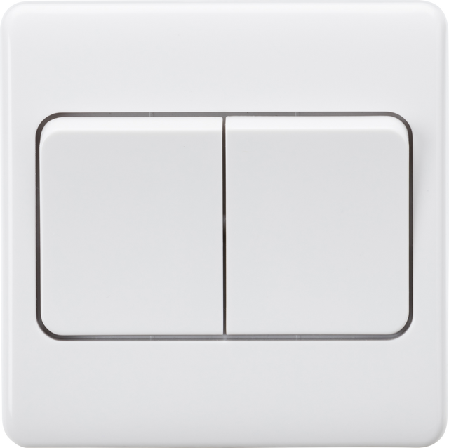10AX 2G 2-way Wide Rocker Switch in White