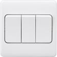 10AX 3G 2-Way Wide Rocker Switch - White Finish