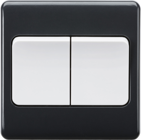 10AX 2G 2-way Wide Rocker Switch, Anthracite Finish