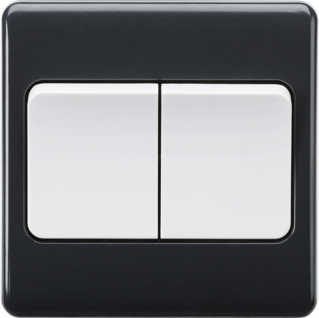 10AX 2G 2-way Wide Rocker Switch, Anthracite Finish